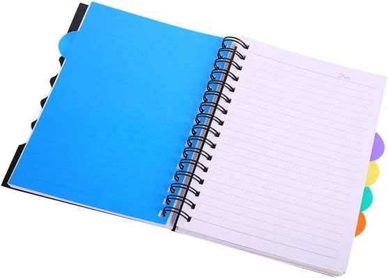 PP Cover Project Notebook A5 с горизонтальной линией внутри страниц и цветными разделителями PP