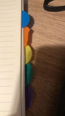 PP Cover Project Notebook A5 с горизонтальной линией внутри страниц и цветными разделителями PP